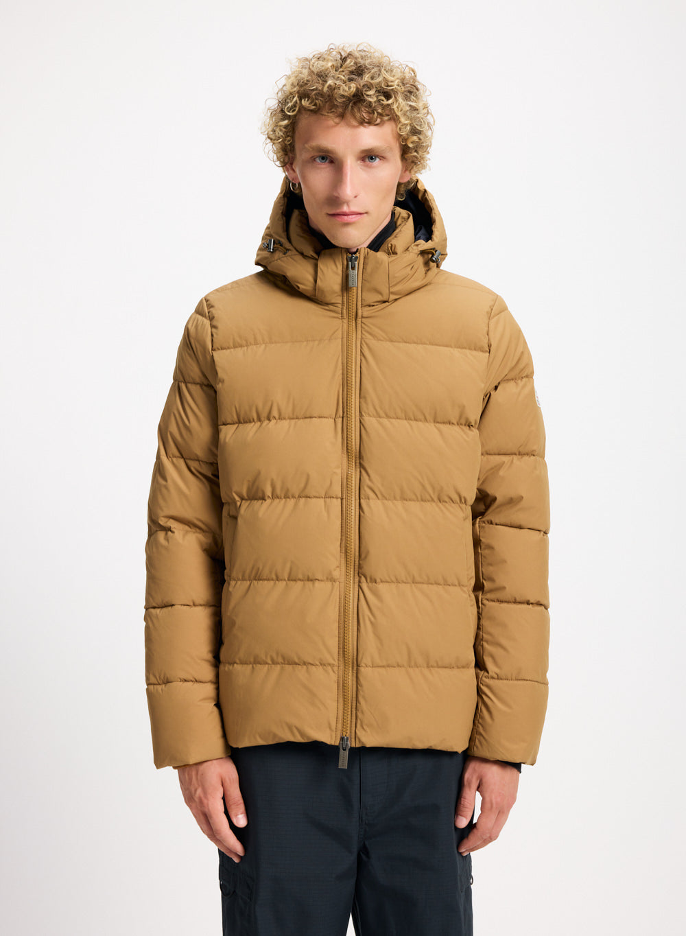 Doudoune à capuche amovible Pyrenex Spoutnic bleu marine