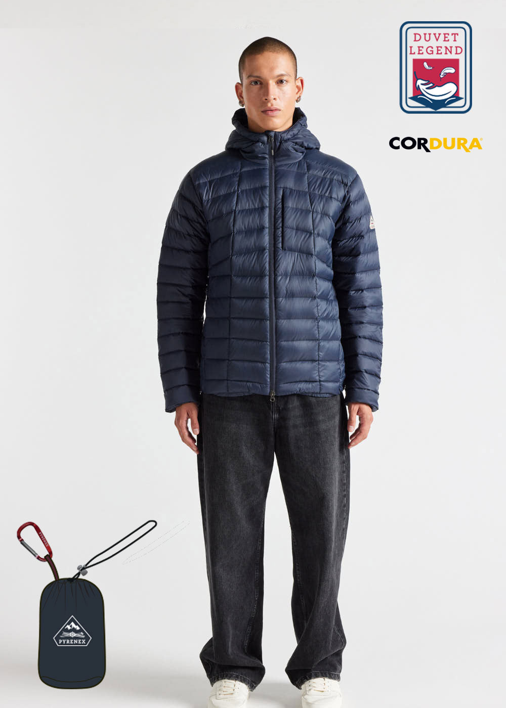 Doudoune légère à capuche homme Pyrenex Zenith Deep ink