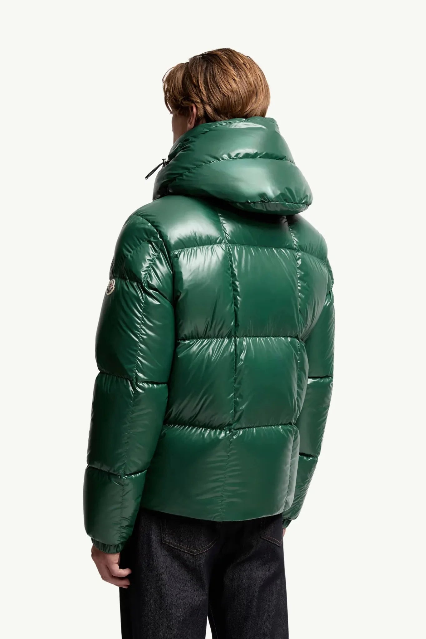 MONCLER - Doudoune courte à capuche Parana vert