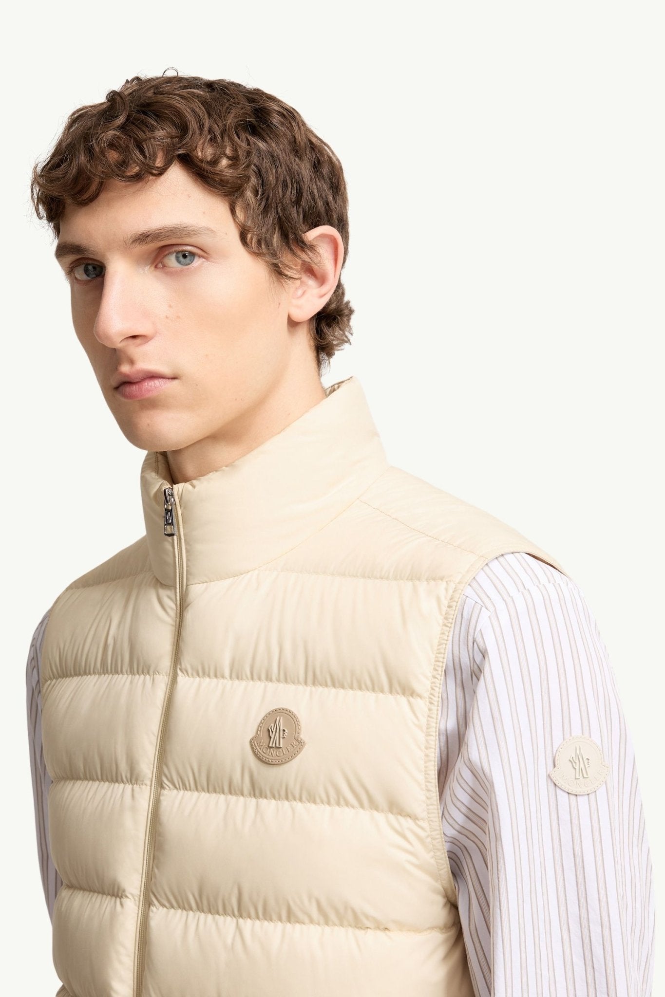 MONCLER - Doudoune sans Manches Lechtal Beige clair