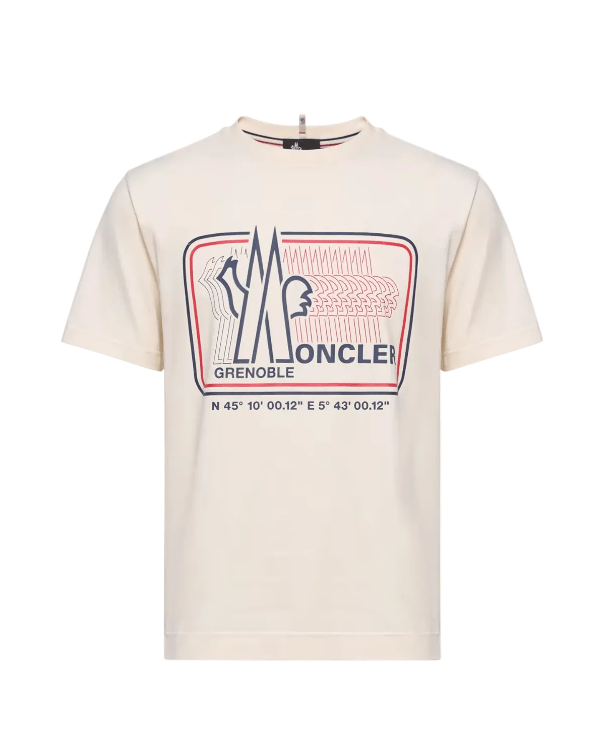 MONCLER - Logo Cotton Blend T-Shirt Beige clair
