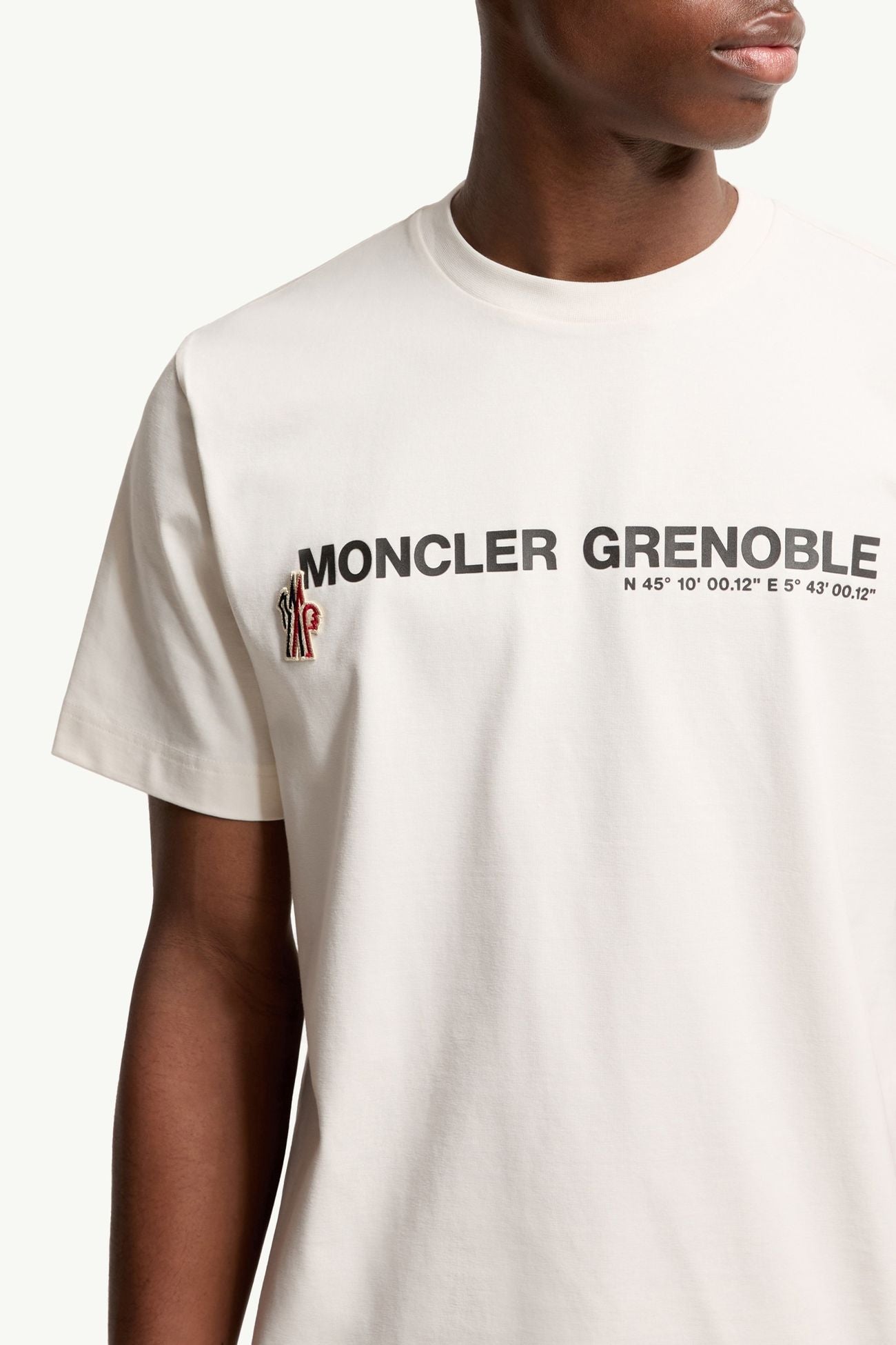 MONCLER - Logo Cotton Blend T-Shirt Blanc