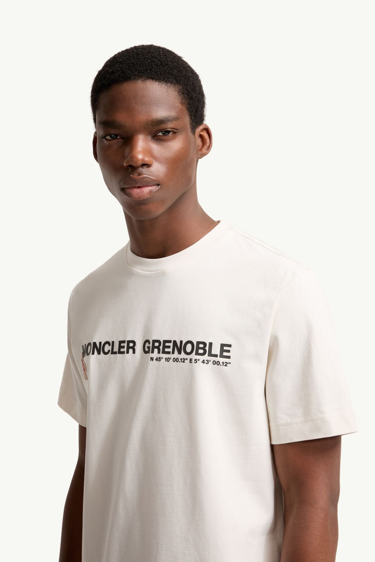 MONCLER - Logo Cotton Blend T-Shirt Blanc