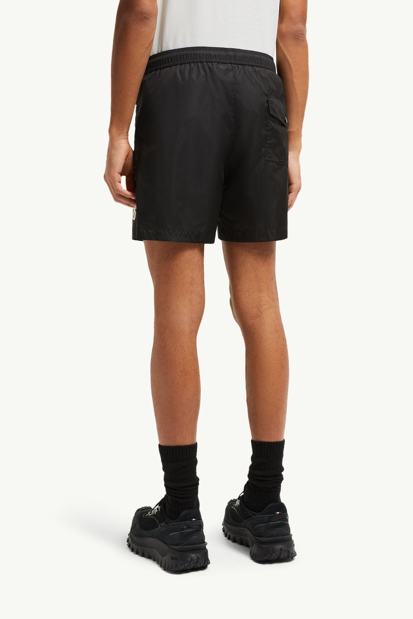 MONCLER - Short de Bain à Logo Noir