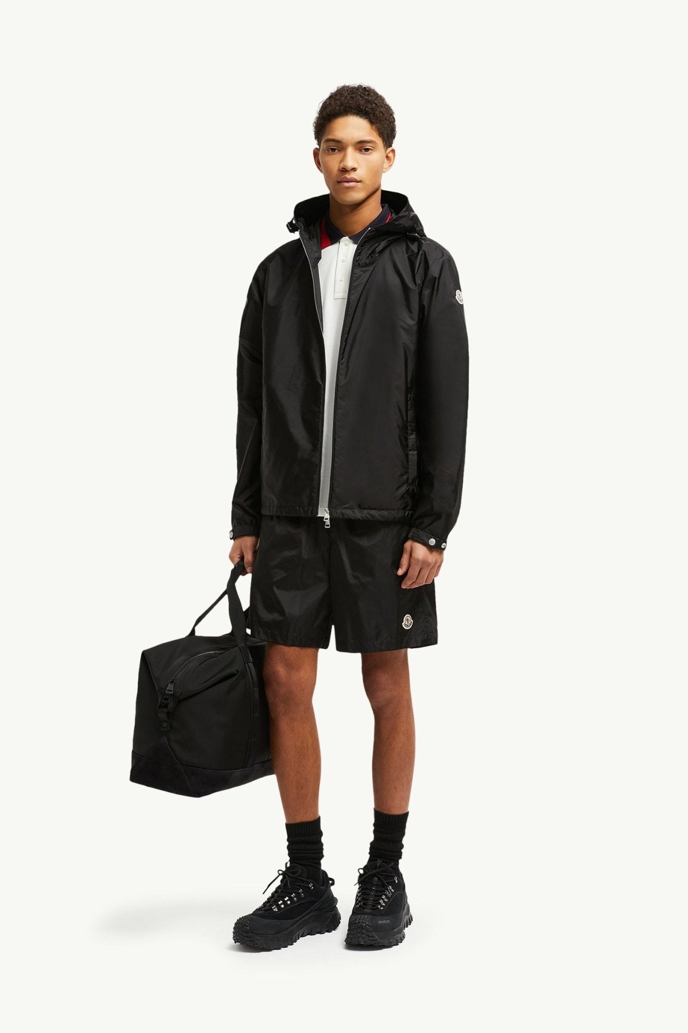 MONCLER - Short de Bain à Logo Noir