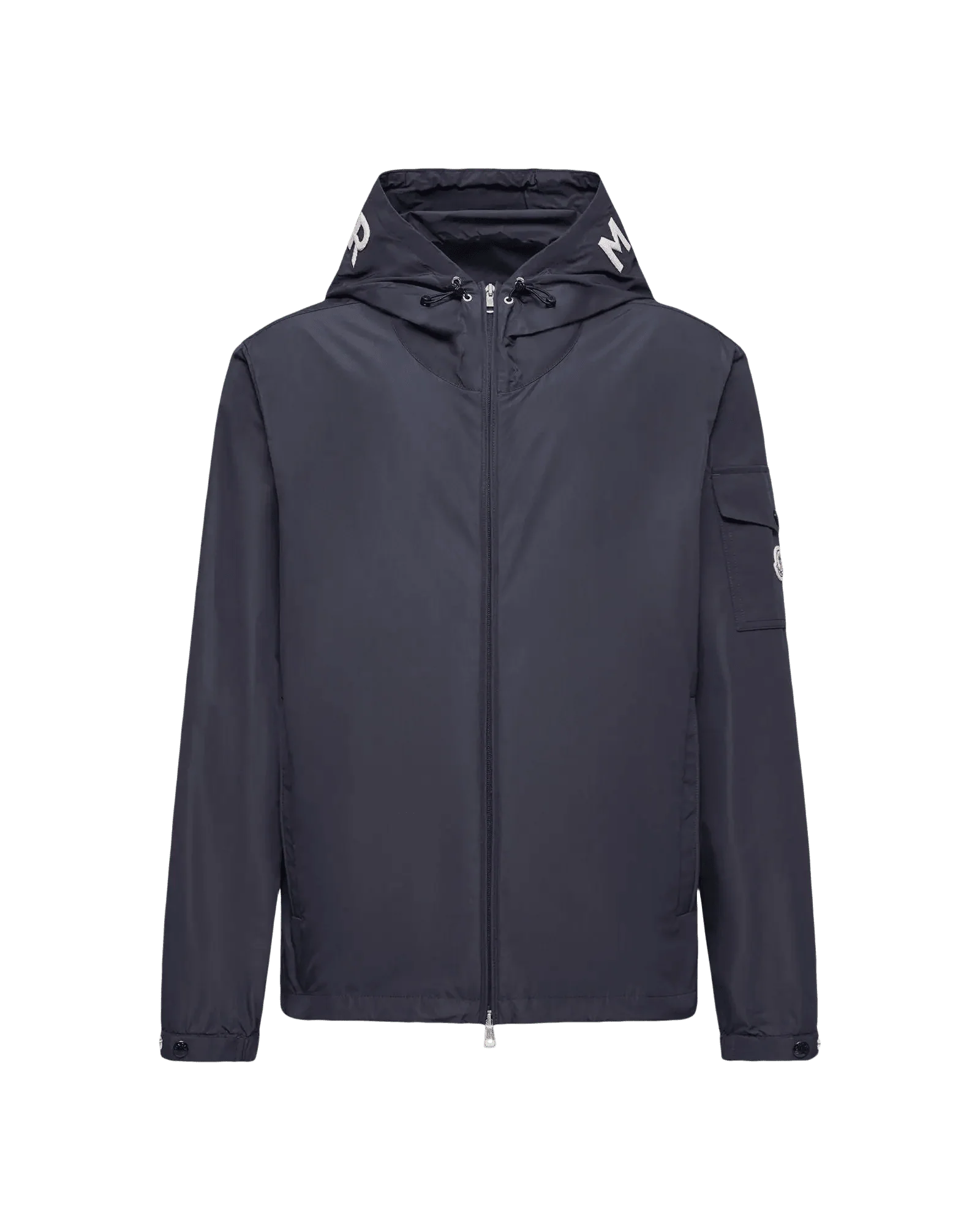 MONCLER - Veste Sassiere à Capuche Bleu foncé