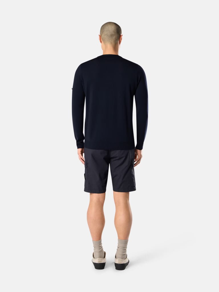 STONE ISLAND - Bermuda cargo coupe classique avec poches zippées Bleu marine