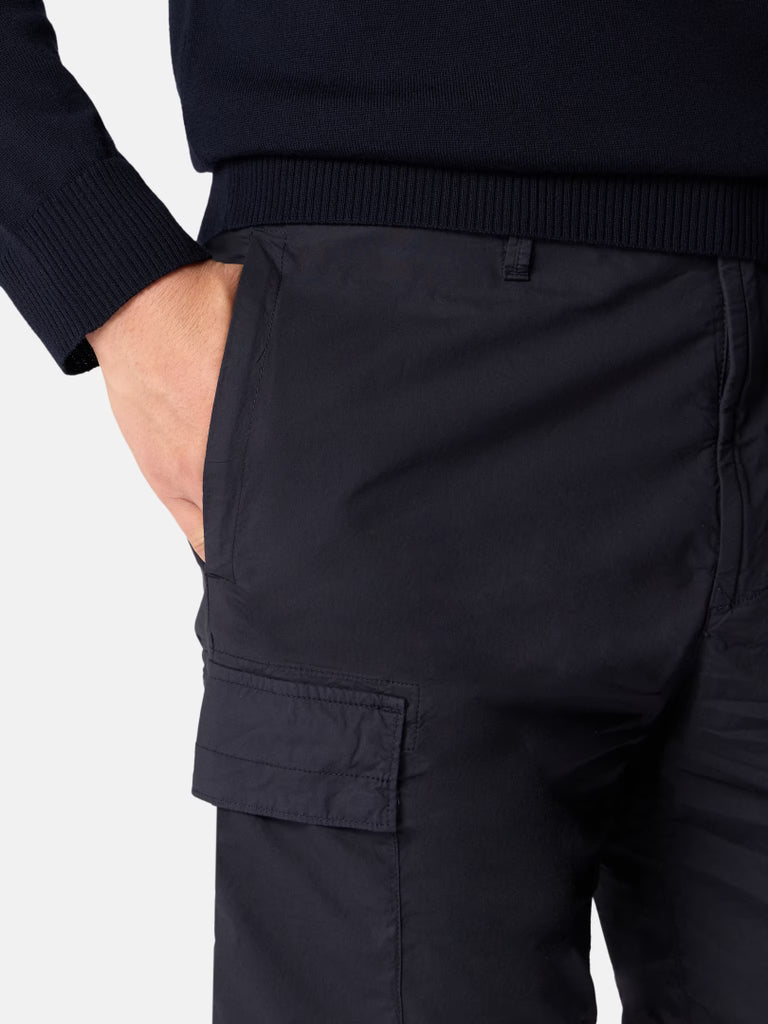 STONE ISLAND - Bermuda cargo coupe classique avec poches zippées Bleu marine