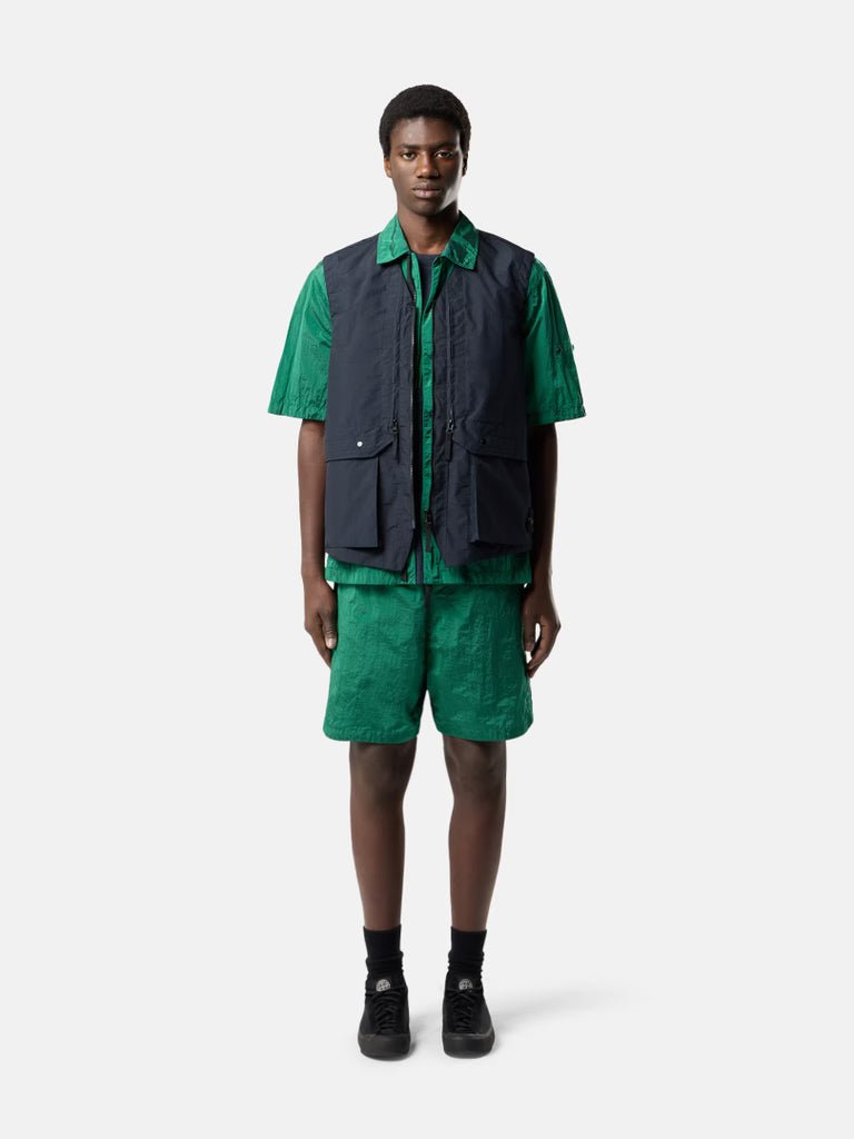 STONE ISLAND - Short confortable avec taille élastiquée Vert malachite