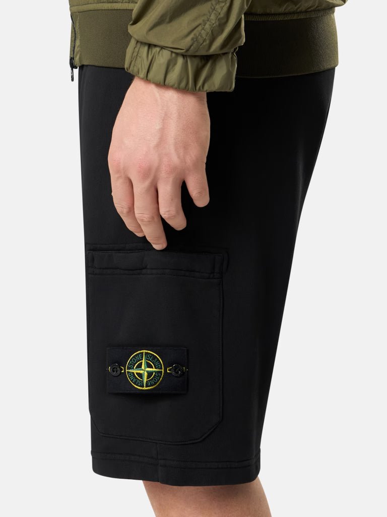 STONE ISLAND - Short de jogging classique avec poche cargo Noir