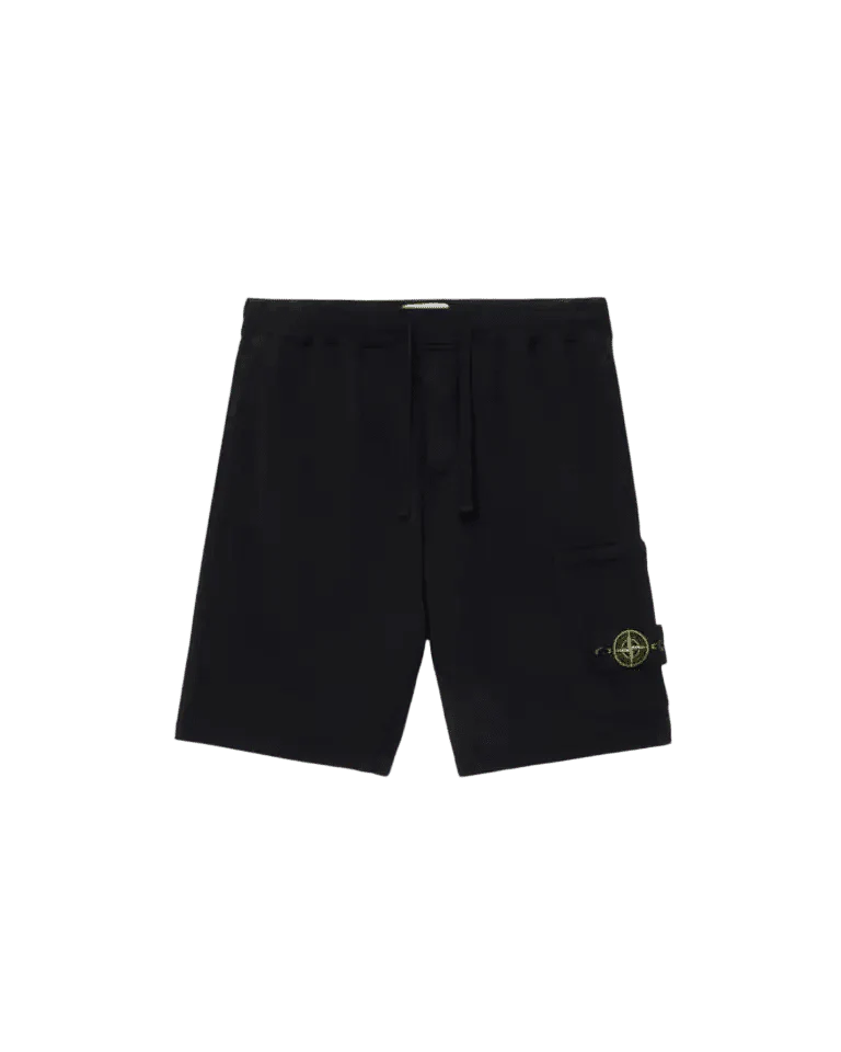 STONE ISLAND - Short de jogging coupe classique avec poche cargo Noir