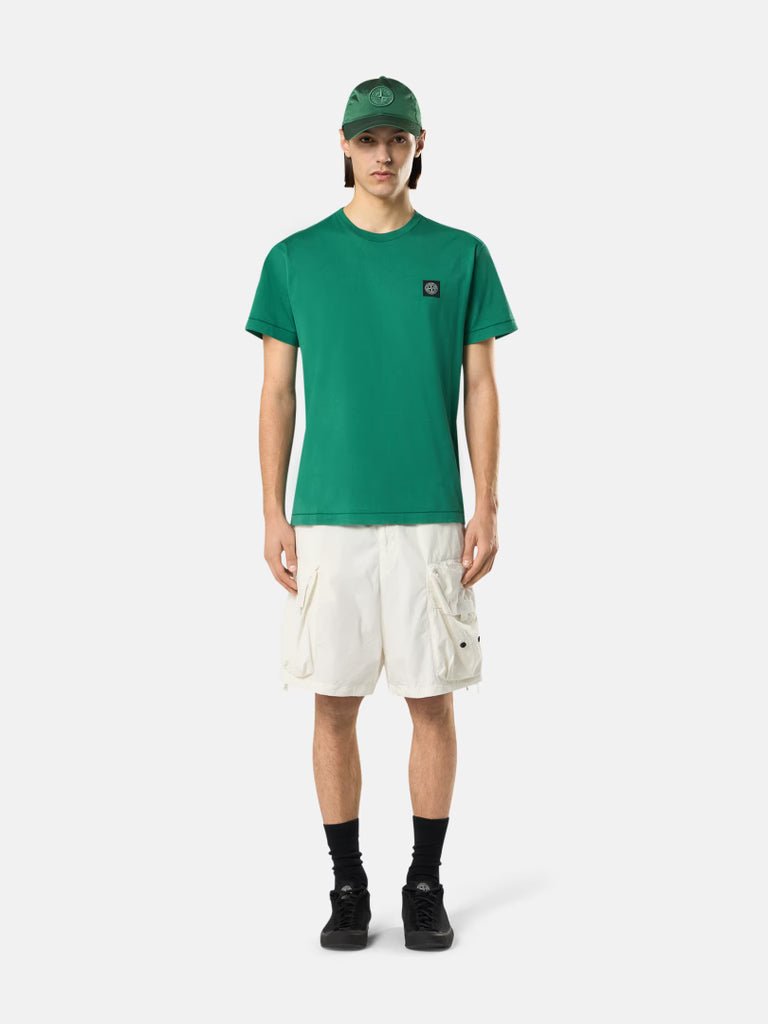 STONE ISLAND - T-shirt ajusté avec écusson boussole Vert malachite