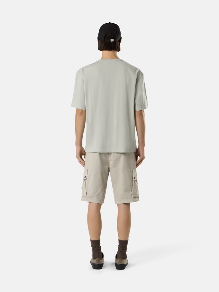 STONE ISLAND - T-shirt coupe classique avec logo brodé Gris perle