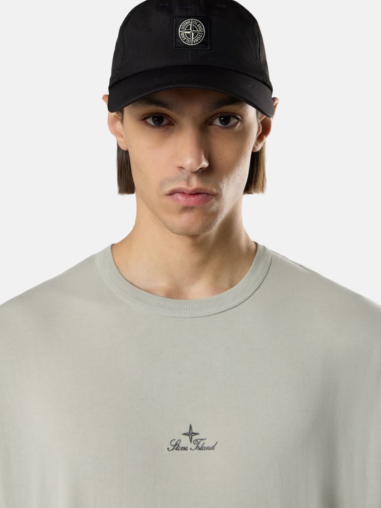 STONE ISLAND - T-shirt coupe classique avec logo brodé Gris perle