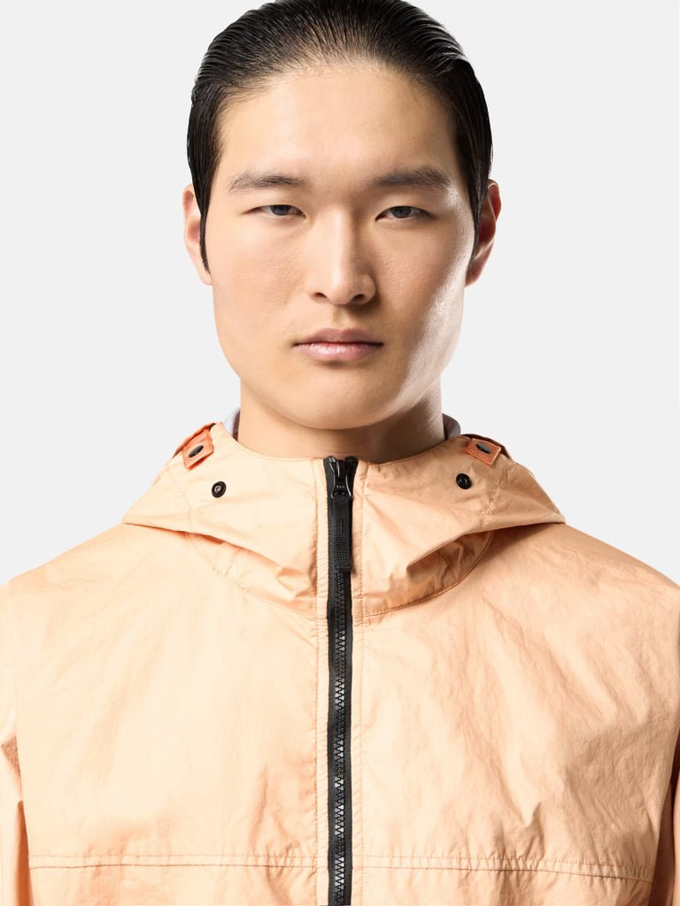 STONE ISLAND - Veste à capuche avec membrane imperméable Rose plâtre