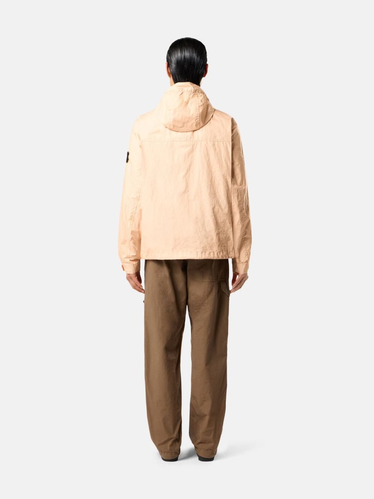 STONE ISLAND - Veste à capuche avec membrane imperméable Rose plâtre