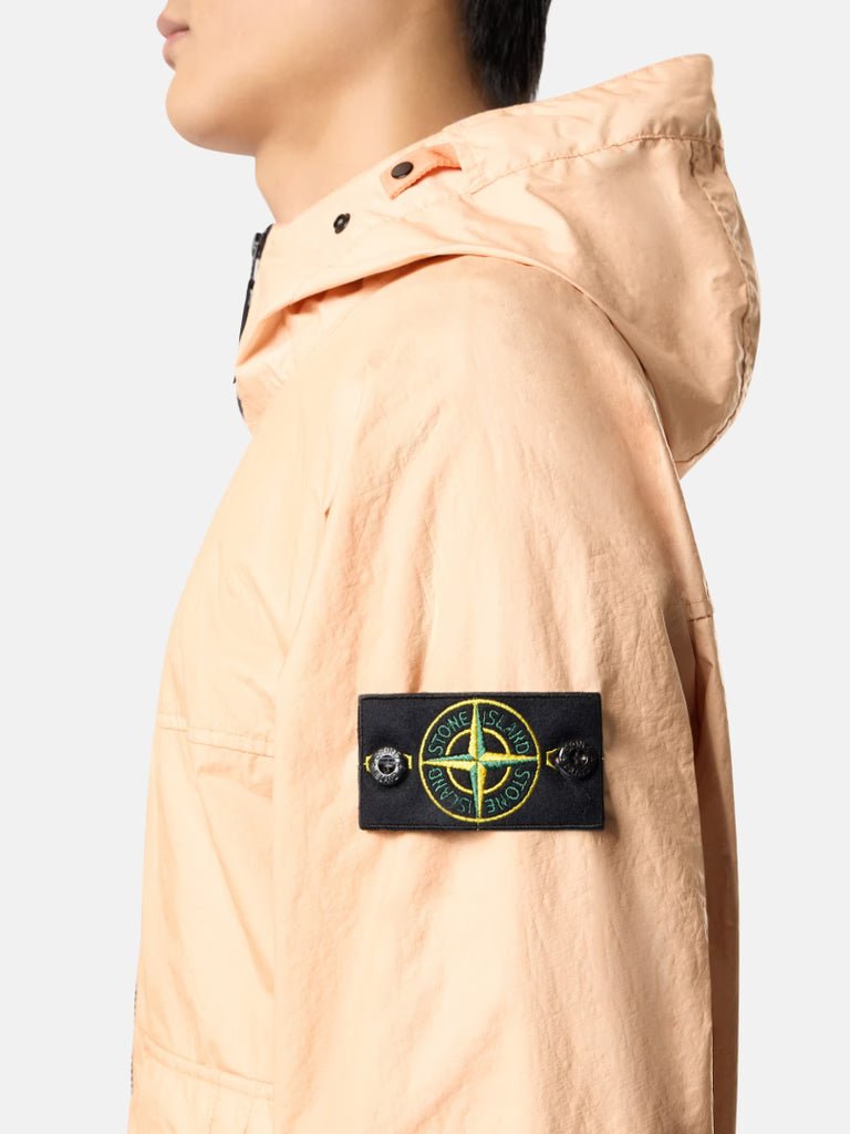 STONE ISLAND - Veste à capuche avec membrane imperméable Rose plâtre
